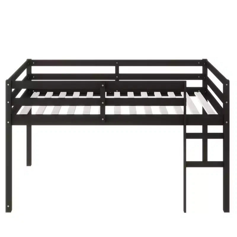 Luxystar Twin Loft Bed with Ladder, Bed Platform of Strengthened Slats for Kidsa?Room and Guest Room