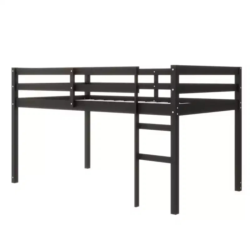 Luxystar Twin Loft Bed with Ladder, Bed Platform of Strengthened Slats for Kidsa?Room and Guest Room