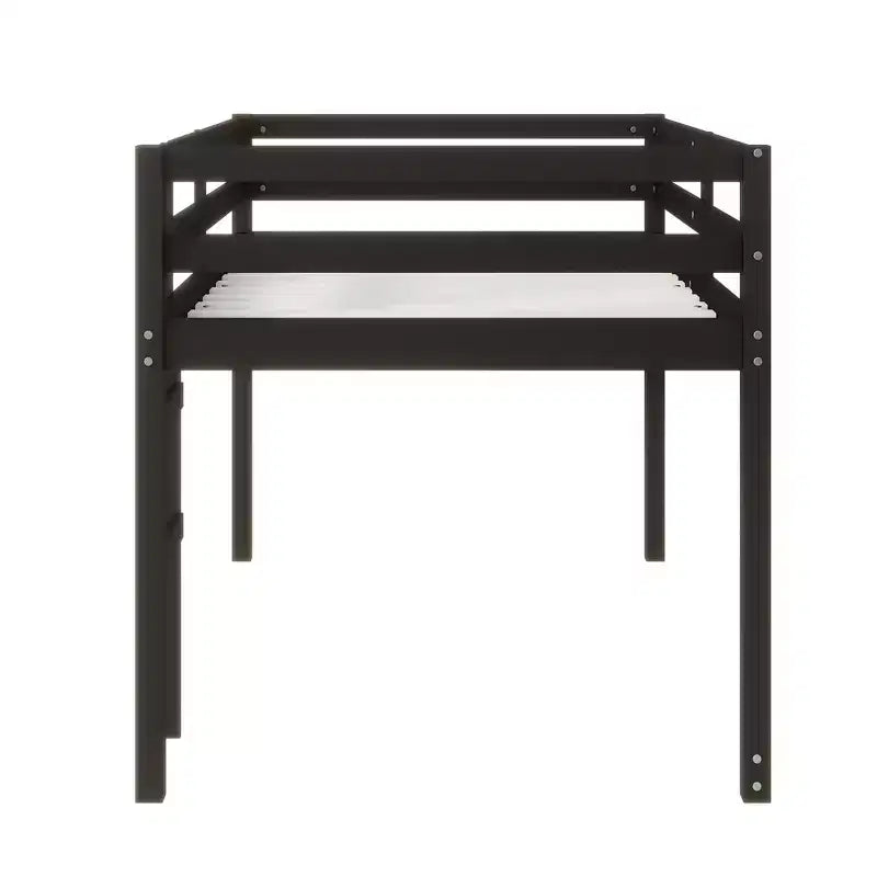 Luxystar Twin Loft Bed with Ladder, Bed Platform of Strengthened Slats for Kidsa?Room and Guest Room