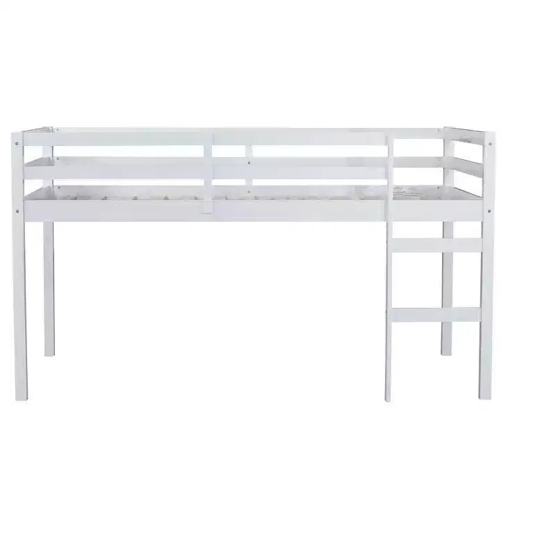 Luxystar Twin Loft Bed with Ladder, Bed Platform of Strengthened Slats for Kidsa?Room and Guest Room