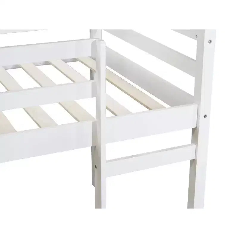 Luxystar Twin Loft Bed with Ladder, Bed Platform of Strengthened Slats for Kidsa?Room and Guest Room