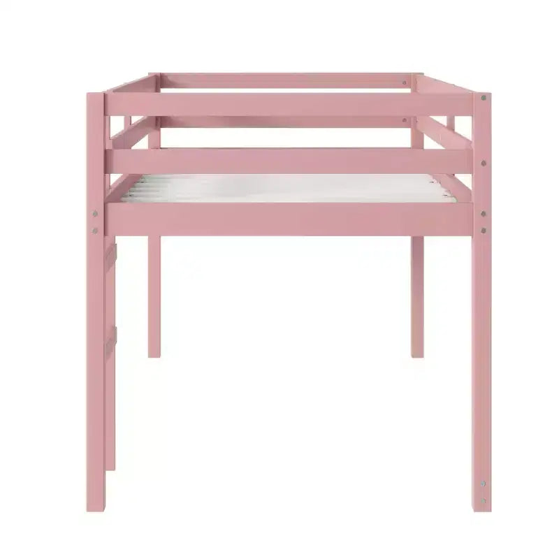 Luxystar Twin Loft Bed with Ladder, Bed Platform of Strengthened Slats for Kidsa?Room and Guest Room