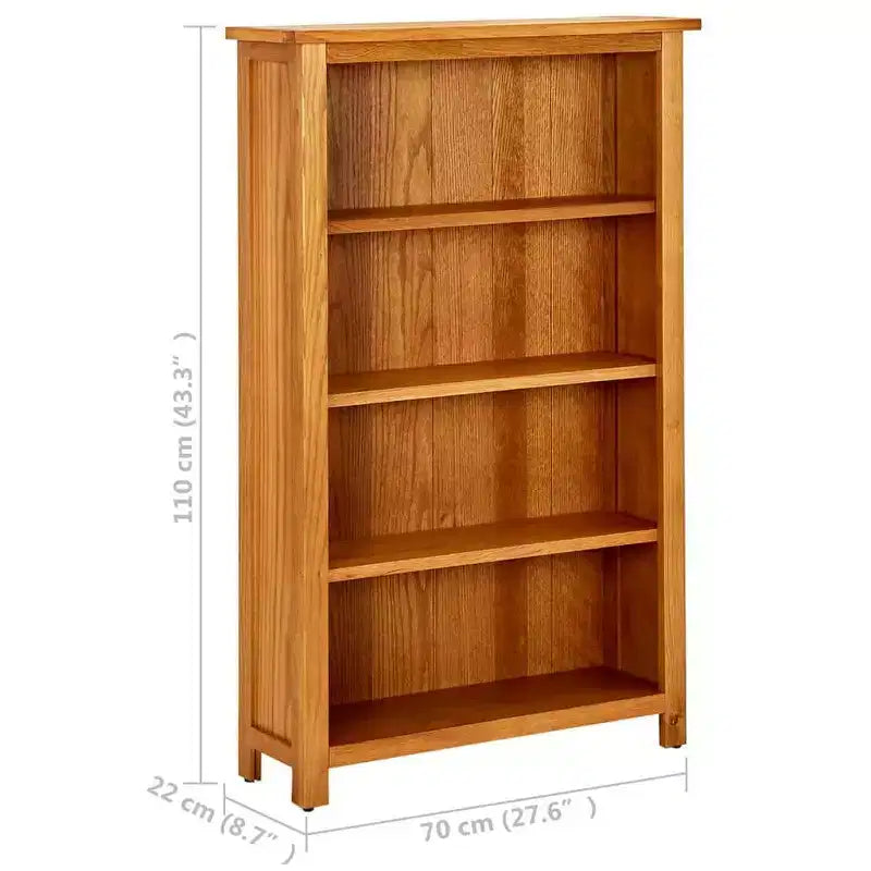 vidaXL Bookshelf Wall Bookcase Decor Standing Shelf Furniture Solid Wood Oak