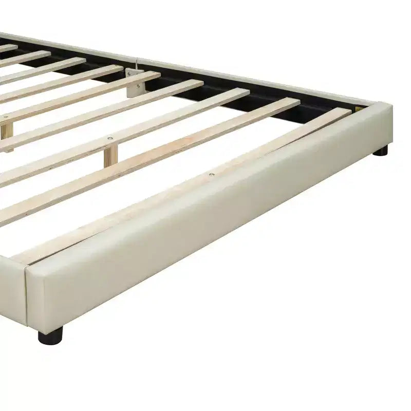 Luxystar Queen & Twin XL Upholstered Mother Child Bed Set, Convertible Daybed with PU Leather and Safety Rail