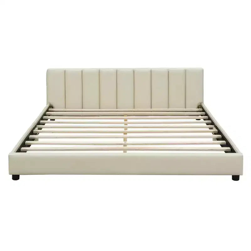 Luxystar Queen & Twin XL Upholstered Mother Child Bed Set, Convertible Daybed with PU Leather and Safety Rail