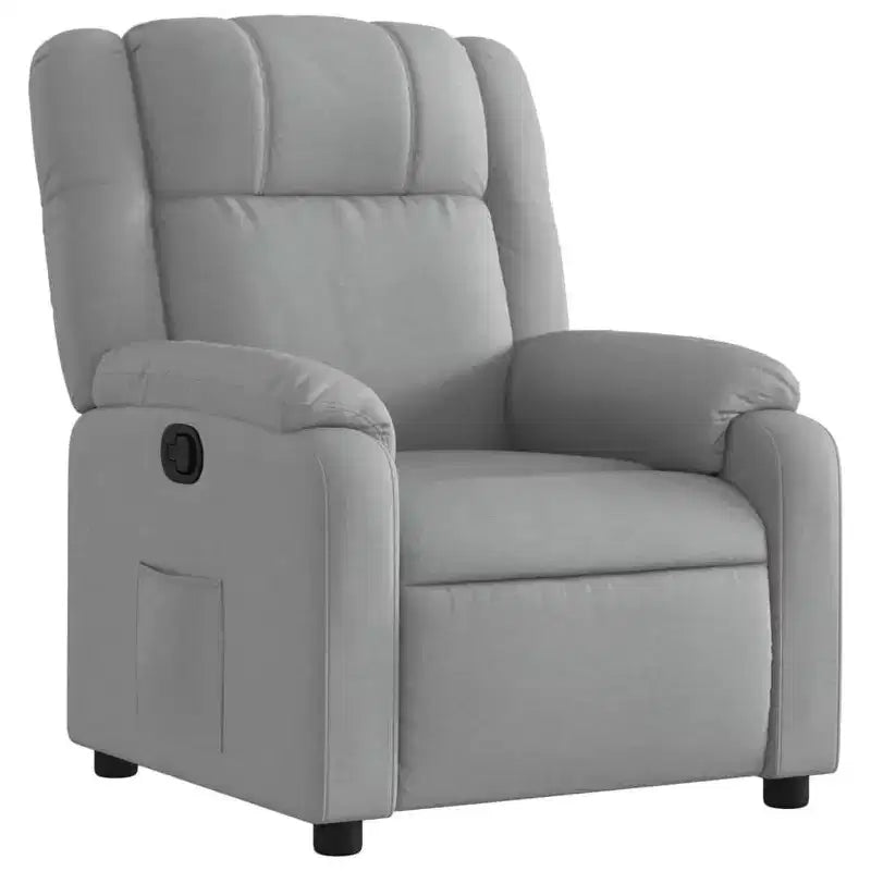 vidaXL Massage Recliner Chair - Light Gray Manual Push Back