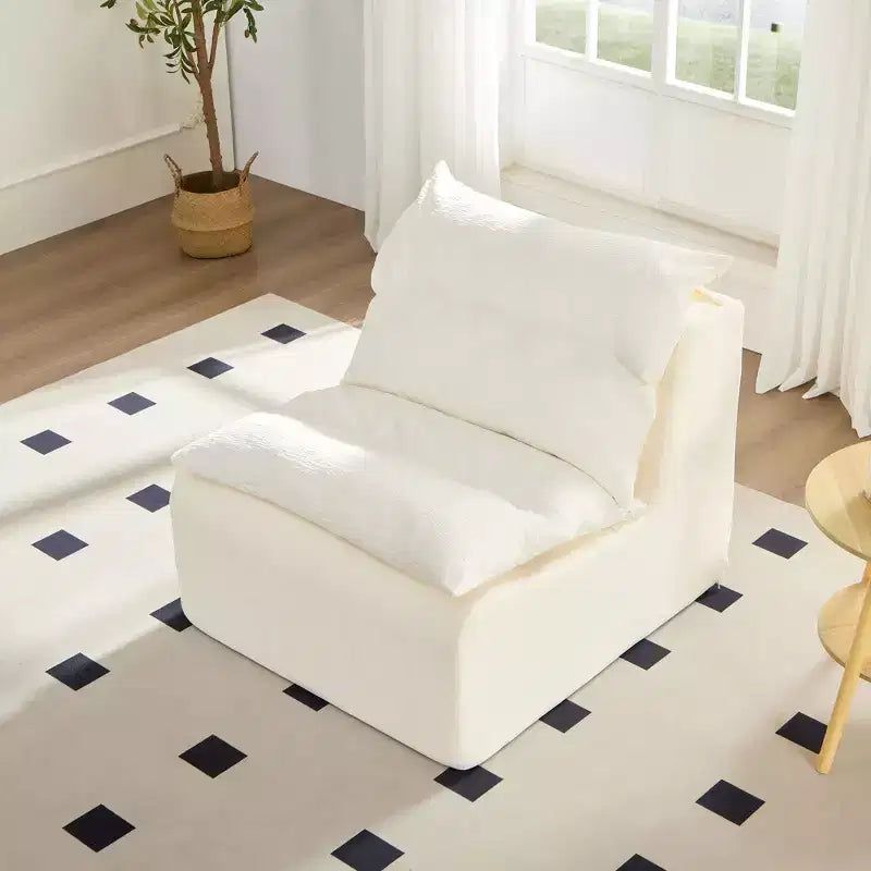 Modular Lounge Sofa Chair with Full Compression SpongeLazy Singer Sofa for Apartment Living or Reading Nook