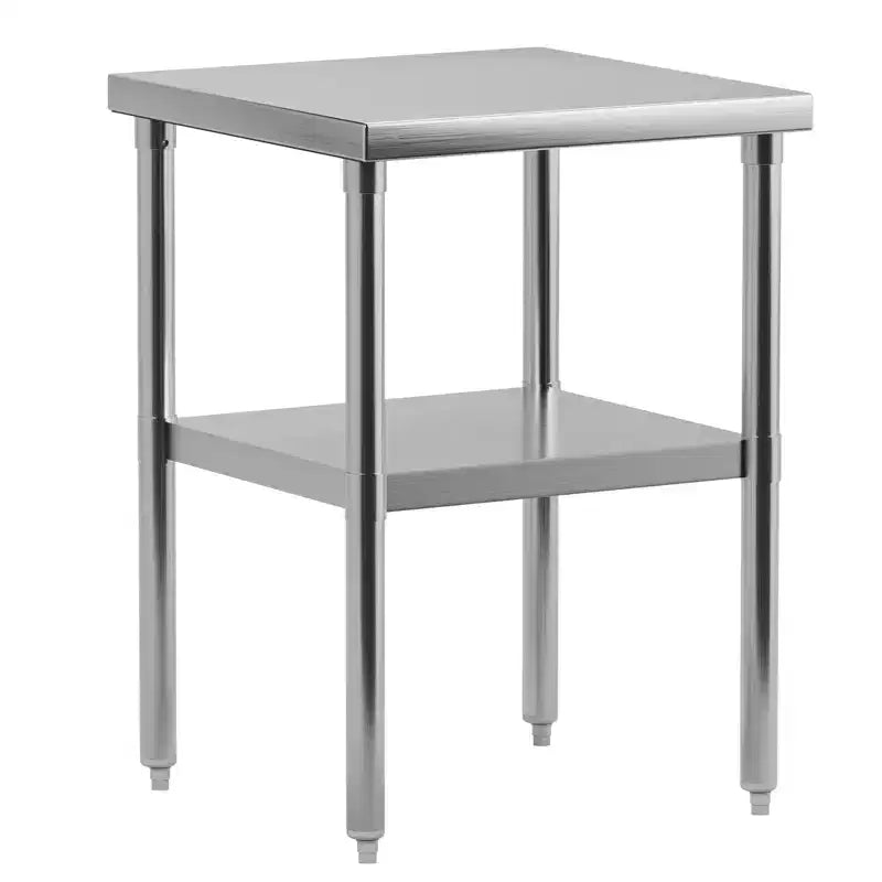 Stainless Steel Work Table with Adjustable Undershelf  Commercial Prep Table for Kitchen, Restaurant, Garage