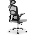 COZONY Ergonomic Desk Chair - Home Mesh Office Desk Chair with Wheels, High-Back Computer Gaming Chair with Adjustable Headrest for Home, Office, Gray