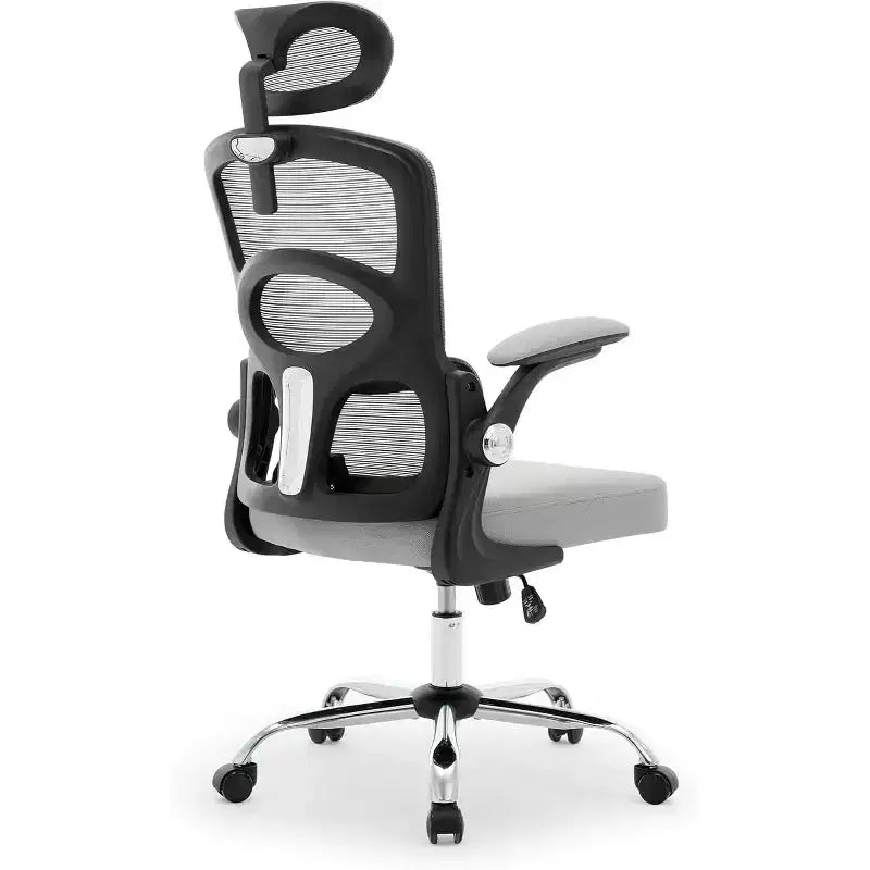COZONY Ergonomic Desk Chair - Home Mesh Office Desk Chair with Wheels, High-Back Computer Gaming Chair with Adjustable Headrest for Home, Office, Gray