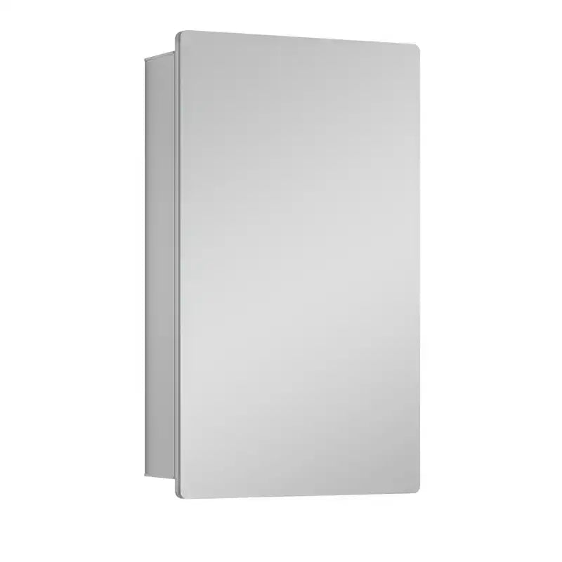 Modern Rounded Corner Metal Frame Medicine Cabinet with Mirror Door,Wall Mounted Bathroom Cabinet