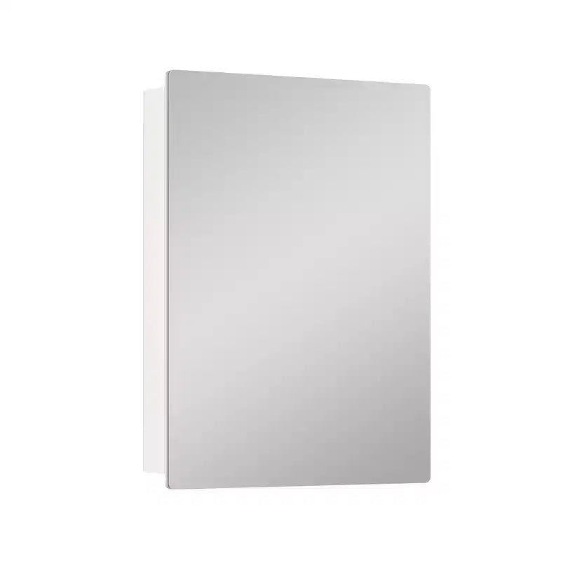 Modern Rounded Corner Metal Frame Medicine Cabinet with Mirror Door,Wall Mounted Bathroom Cabinet
