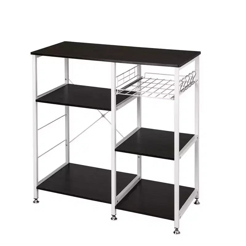 Karl Home Kitchen Baker's Rack 3-Tier Microwave Stand Dark Brown