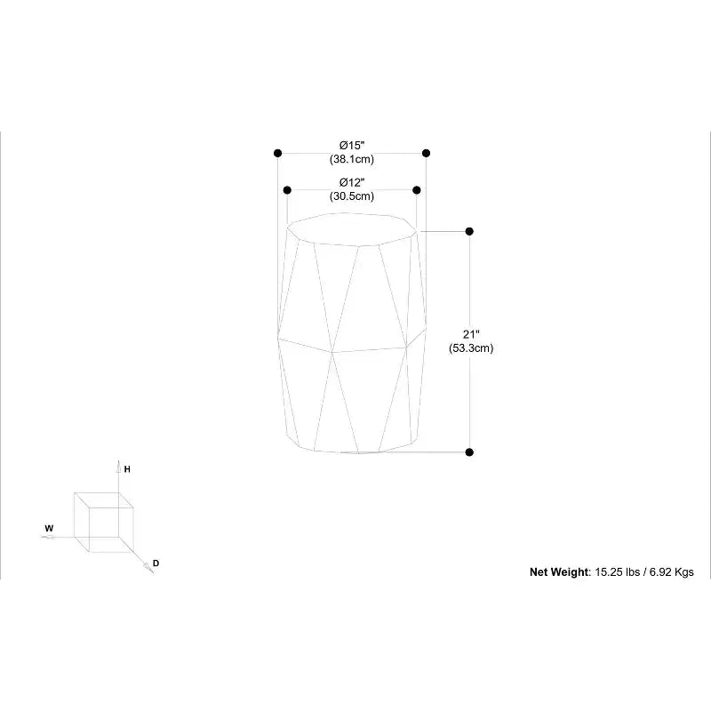 Saber 15 inch Wide Solid Mango Contemporary End Table, Assembled