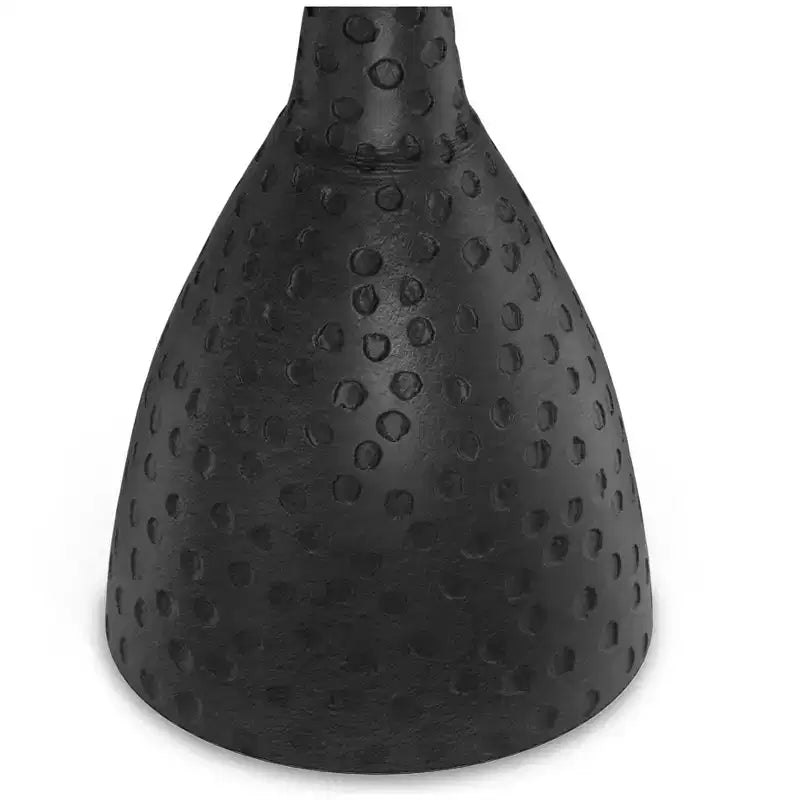 Theobald 16 inch Wide Round Contemporary Modern Side Table in Black