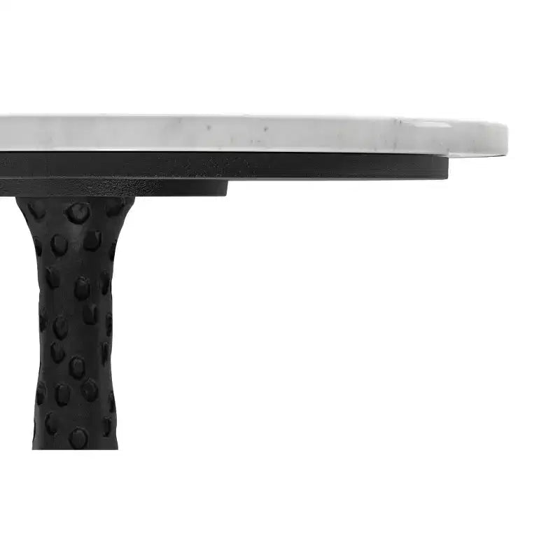 Theobald 16 inch Wide Round Contemporary Modern Side Table in Black