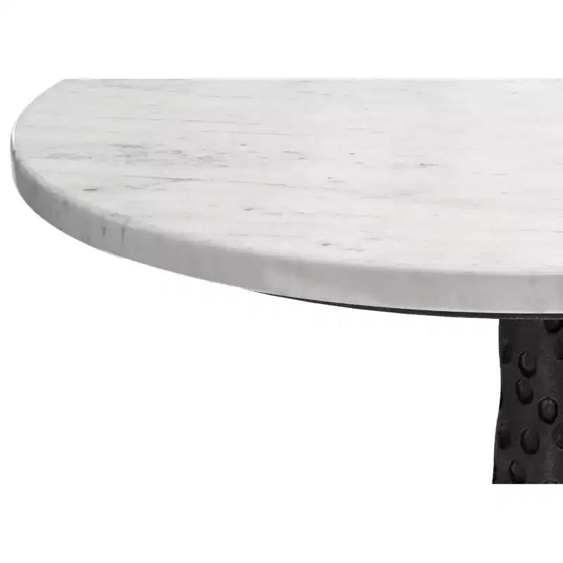 Theobald 16 inch Wide Round Contemporary Modern Side Table in Black