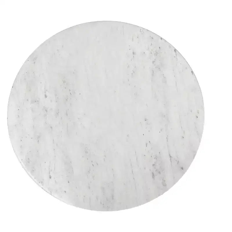 Theobald 16 inch Wide Round Contemporary Modern Side Table in Black