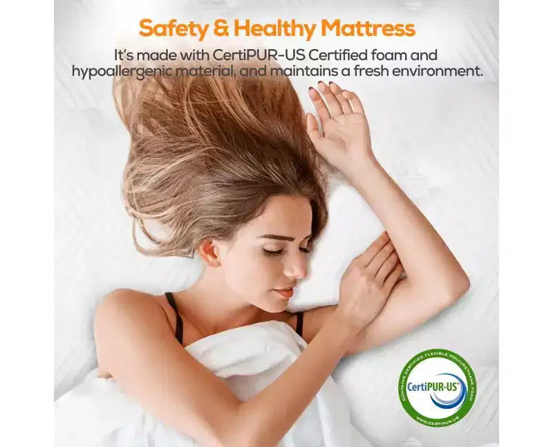Materasso ibrido matrimoniale da 14 pollici in scatola, memory foam in gel, sonno rinfrescante, sensazione media, rivestimento traspirante, certificato CertiPUR-US