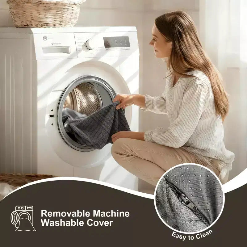 Materasso Pieghevole a Tre Ante in Memory Foam Grafite, Materasso Trifold Portatile Pieghevole, Divano Letto da Terra con Fodera Lavabile e Borsa per il Trasporto