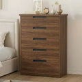 5-Drawer Tall Dresser  44 Narrow Chest of Drawers with Embedded Handles, Modern Wooden Storage for Bedroom or Small Space