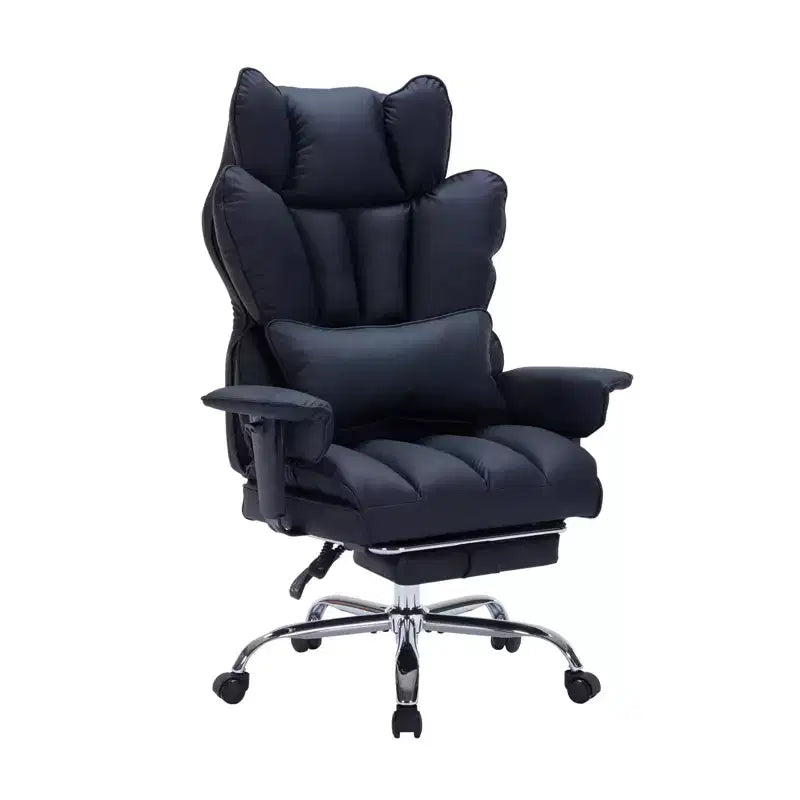 Big and Tall Office Chair with Foot Rest, High Back Gaming Chair, Leather Executive Office Chair, Ergonomic Computer Desk Chair with Lumbar Support