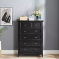 Modern 6-drawer dresser with smooth-gliding rails, anti-tipping device, for living room