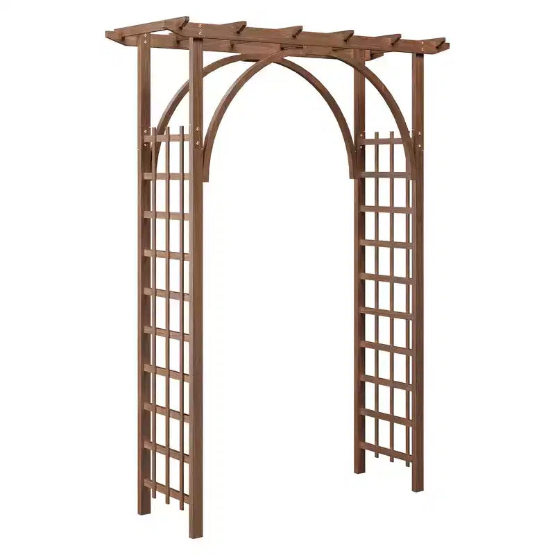 Sturdy Wood 85 Garden Arbor Trellis - Outdoor Pergola Arch for Climbing Plants, Wedding/Patio/Lawn/Backyard, Easy Assembly
