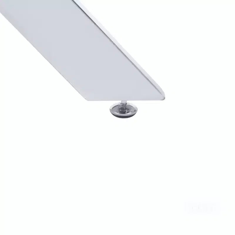Dining Table with Cross Metal Leg and Tempered Glass Top, Modern Space-Saving Design for Kitchen or Living Room