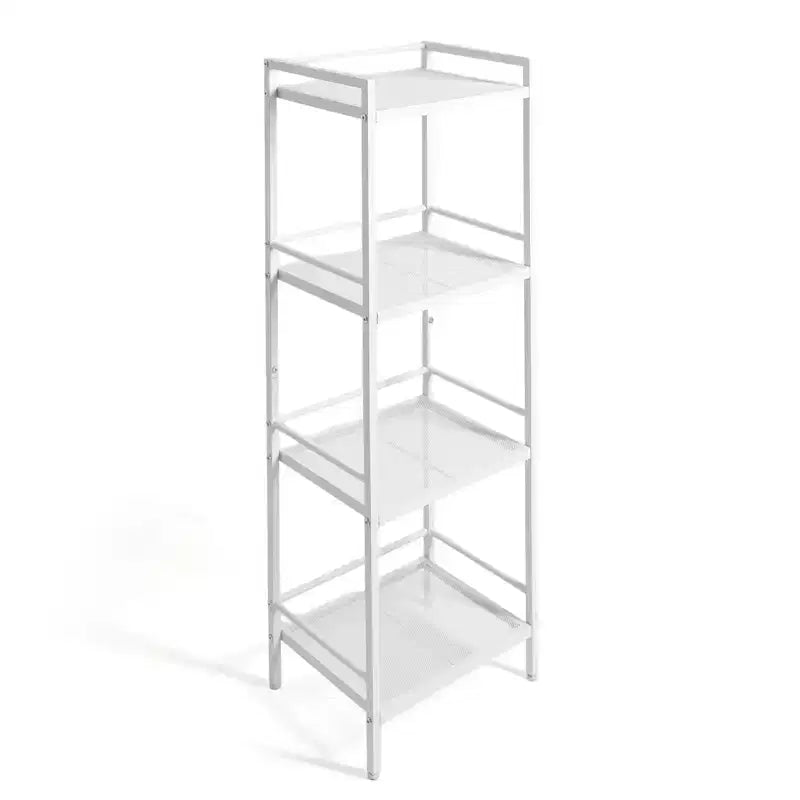 Scaffale portaoggetti in metallo a 3/4 ripiani, autoportante, salvaspazio, per cucina, bagno, camera da letto, soggiorno, ufficio