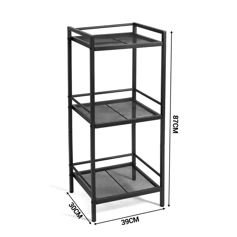 Scaffale portaoggetti in metallo a 3/4 ripiani, autoportante, salvaspazio, per cucina, bagno, camera da letto, soggiorno, ufficio