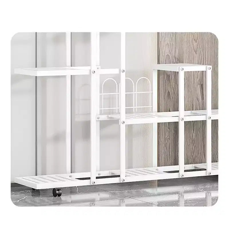 Plant Stand, Flower Plants Shelf Stand, Tall Plant Stand With Wheels, Multi-Tier Planter Pot Holder Flower Stand for Living Room Balcony Garden