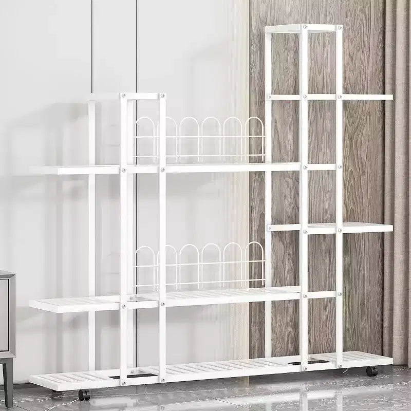 Plant Stand, Flower Plants Shelf Stand, Tall Plant Stand With Wheels, Multi-Tier Planter Pot Holder Flower Stand for Living Room Balcony Garden