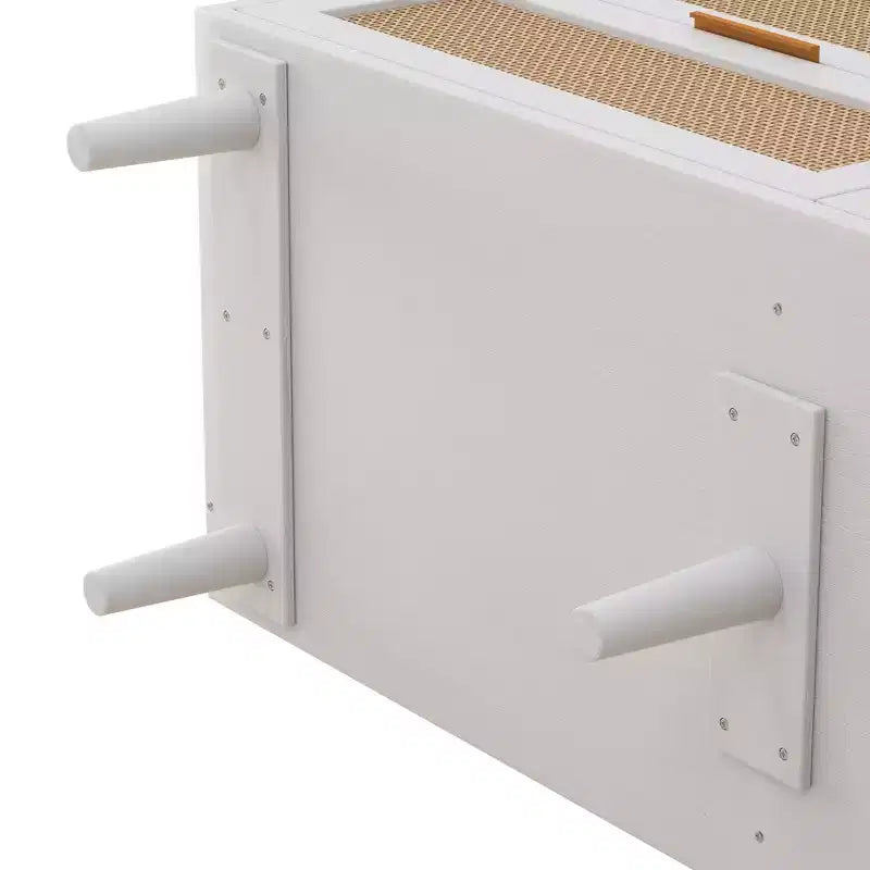 JVNOXK 43.316-Drawers Rattan Storage Cabinet Rattan Drawer,for Bedroom,Living Room,White