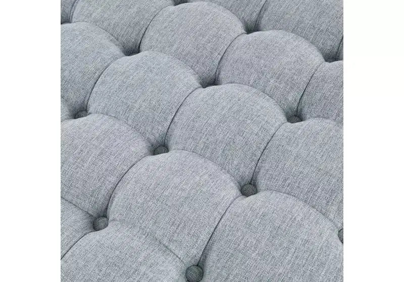 Elowen Pouf rotondo imbottito con gonna plissettata