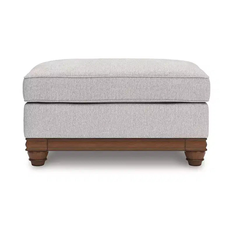 Signature Design by Ashley Meadowview Ottoman, Textured Polyester Upholstery, Sandstone