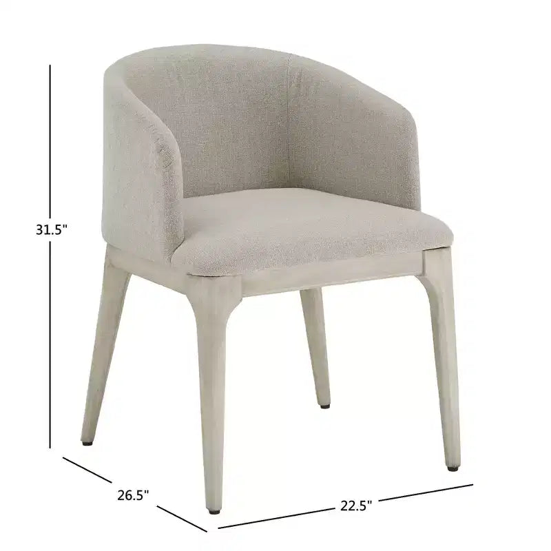 Audrey Heathered Dining Chair - White/Beige - iNSPIREQ