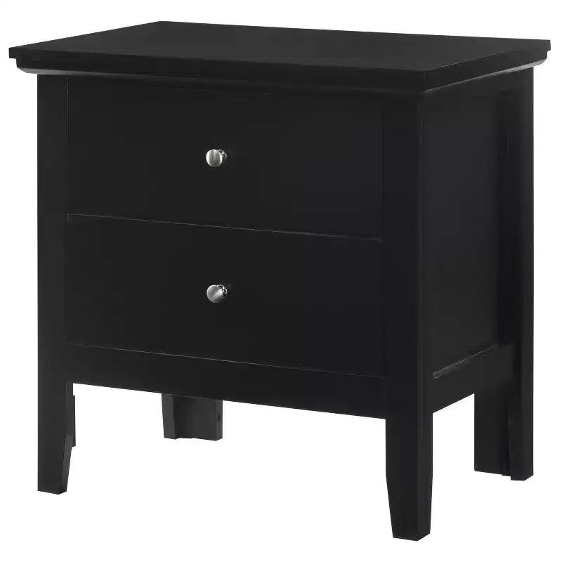 HomeStock Rectangle Cherry Wood Nighstand For Living Room and Bedroom