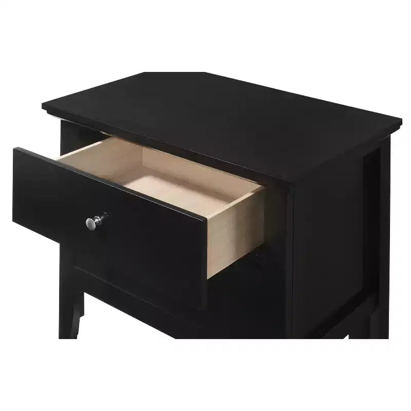 HomeStock Rectangle Cherry Wood Nighstand For Living Room and Bedroom