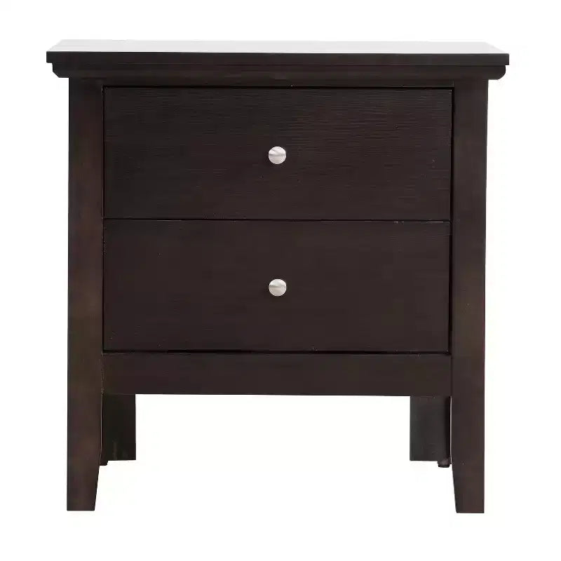 HomeStock Rectangle Cherry Wood Nighstand For Living Room and Bedroom