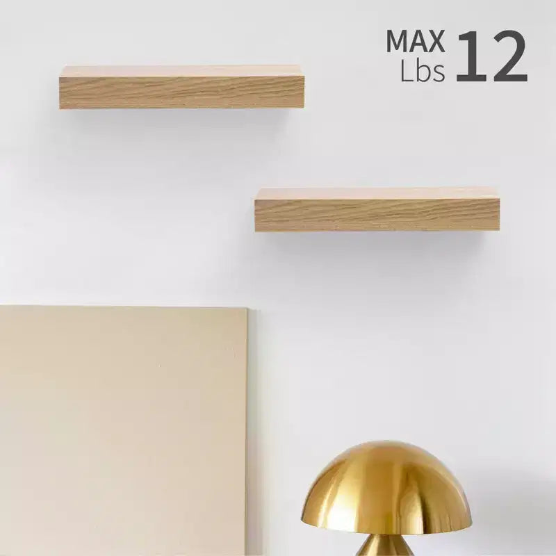 NAYSAYE Floating Shelves Wall Mounted Wood Storage with Invisible Brackets for Bathroom Bedroom Living Room Kitchen, Multicolor