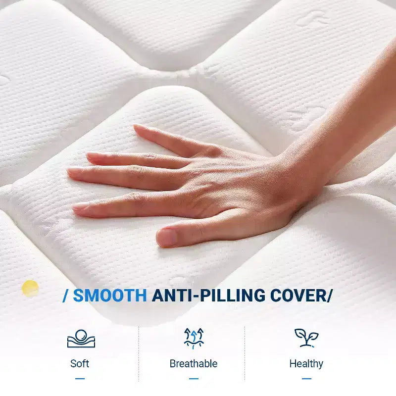 Avenco 6/8/10/12/14 inch Medium Firm Gel Memory Foam Hybrid Mattress with Pocket Springs for Motion Isolation and Pressure Relief