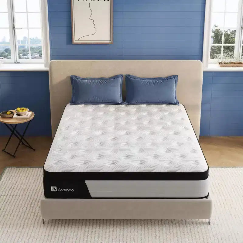 Avenco 10 12 inch Medium Cooling Memory Foam Hybrid Mattress, CertiPUR-US, OEKO-TEX Certified