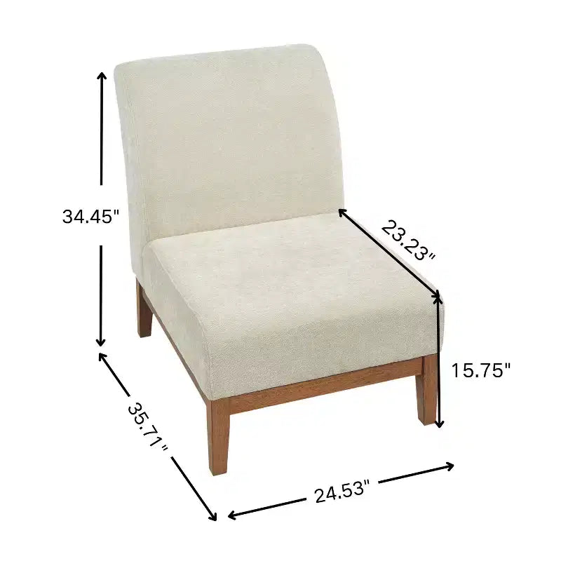 Christopher Knight Home Hyejin Modern Rubberwood Upholstered Accent Chair with Curved Backrest