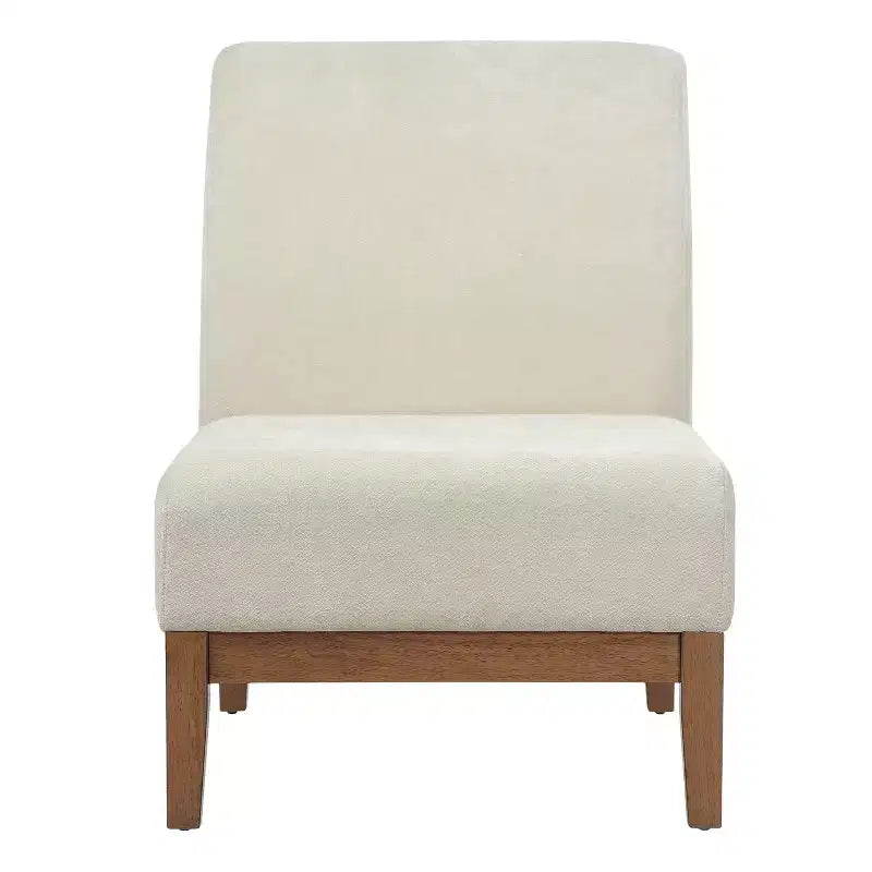 Christopher Knight Home Hyejin Modern Rubberwood Upholstered Accent Chair with Curved Backrest