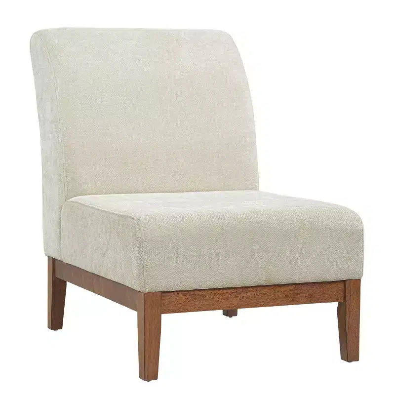 Christopher Knight Home Hyejin Modern Rubberwood Upholstered Accent Chair with Curved Backrest