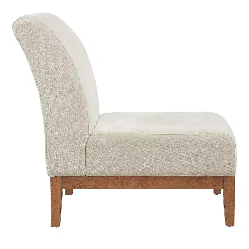 Christopher Knight Home Hyejin Modern Rubberwood Upholstered Accent Chair with Curved Backrest