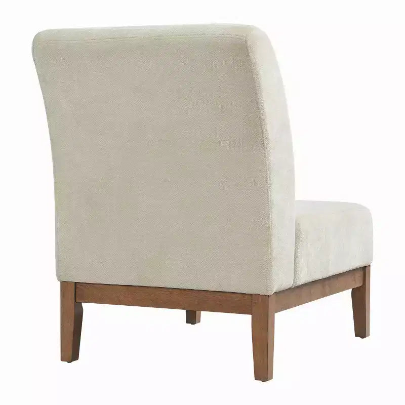 Christopher Knight Home Hyejin Modern Rubberwood Upholstered Accent Chair with Curved Backrest