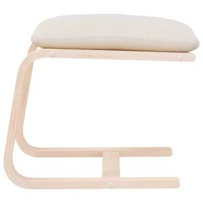 vidaXL Ottoman Footstool Pouf Hassock Stool Pouffe Living Room Seat Fabric - Cream