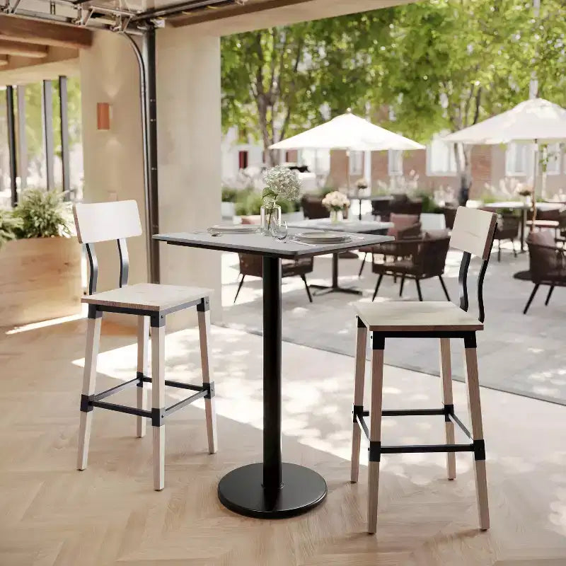 Flash Furniture Acadia Tabletop with TopGuard HPL Technology and Bar Height Base